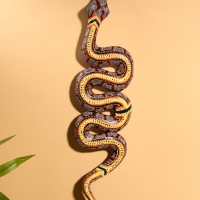 Сувенир интерьерный "Змея" дерево 50х13 см, цв. серый