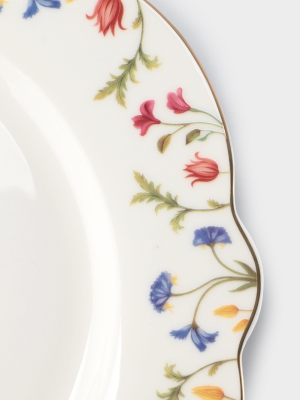 Тарелка WY Flowers song, d=26.5 см, фарфор, белая