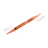 Маркер текстовыделитель 0.5-3.5 мм ErichKrause Visioline V-16 Brush Neon, двухсторонний, оранжевый неон, чернила на водной основе