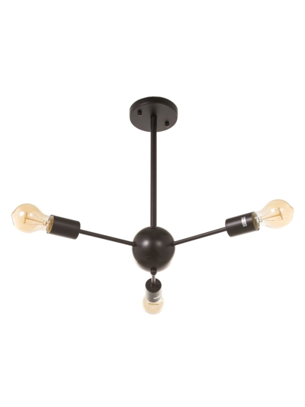 Люстра "Кон" 3х40Вт Е27 черный 50х50х43см