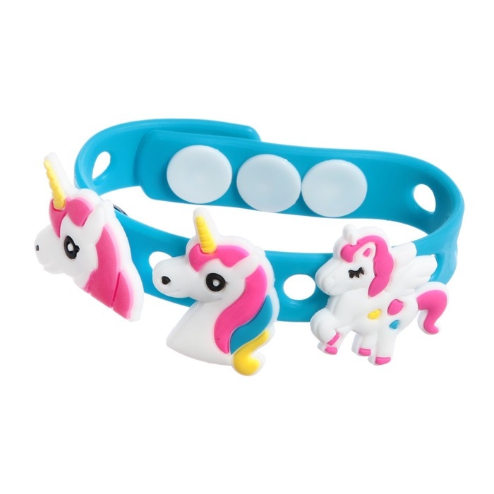 Набор &laquo;Милый браслет&raquo;, единорожка, силиконовый, джибитсы 3 шт.