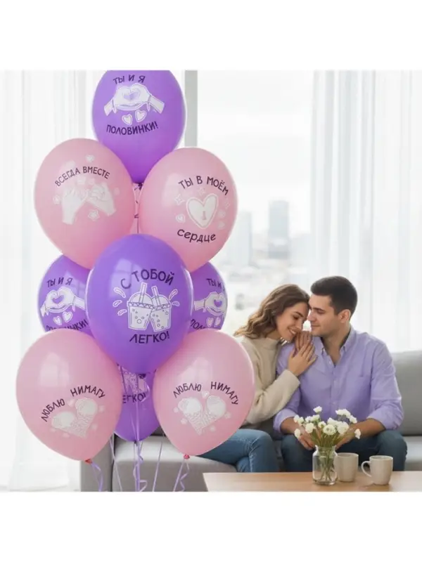 Воздушный шар латексный 14" &laquo;Всегда вместе&raquo;, 50 шт.