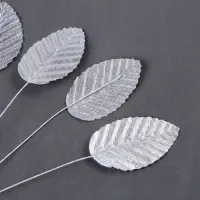 Топпер для торта &laquo;Листья&raquo;, в наборе 10 шт., серебряный