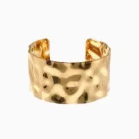 Браслет манжета &laquo;Мятый&raquo;, цвет золото