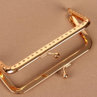 Фермуар пришивной &laquo;Прямоугольник&raquo;, 10 см, цвет золотой