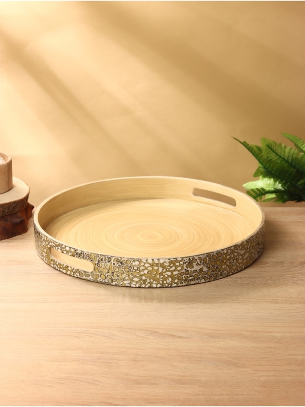 Поднос 40х40х5 см, бамбук