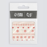 Новый год! Наклейки для ногтей &laquo;Зимние узоры&raquo;, объёмные, цвет красный/белый