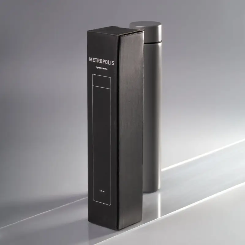 Термобутылка Metropolis, серая