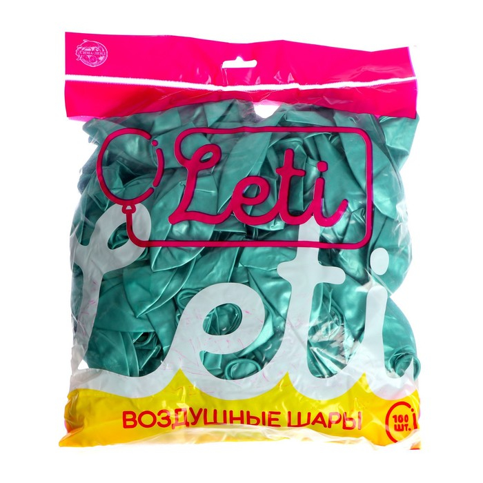 Шар латексный 12" &laquo;Хром&raquo;, металл, набор 100 шт., цвет зелёный