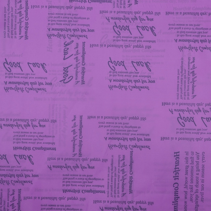 Пленка для цветов, матовая, "Комплимент тон", сиреневый светлый, 0,6 х 9м &plusmn;5%