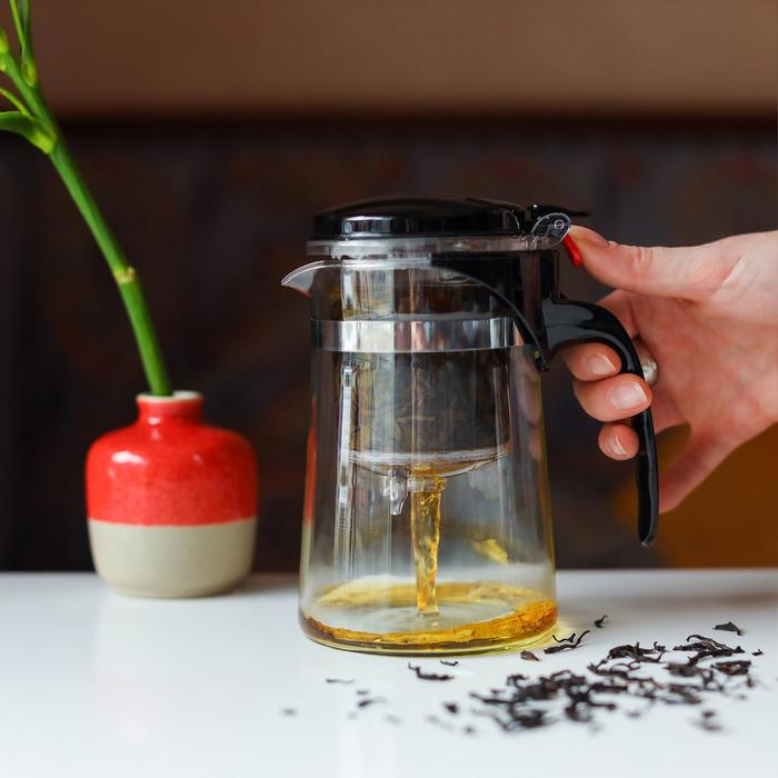 Чайник стеклянный заварочный Magistro &laquo;Мантана&raquo;, 750 мл, с пластиковым ситом
