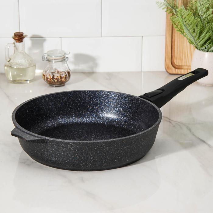 Сковорода &laquo;Гранит Star&raquo;, d=28 см, съёмная ручка, антипригарное покрытие, тёмно-синий