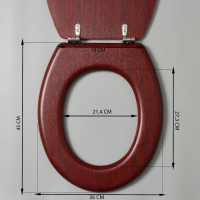 Сиденье для унитаза с крышкой &laquo;Натуральное дерево&raquo;, 45&times;35 см, цвет орех