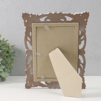 Фоторамка полистоун 10х15 см "Элизиум" белая с патиной 18,1х1,7х23,2 см