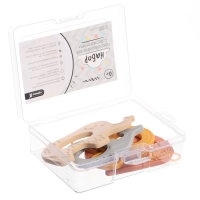 Набор прорезывателей для зубов &laquo;Зверята&raquo;, бутылочка, силиконовый шнурок, в контейнере, 4 шт.