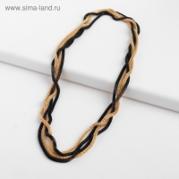 Бусы 2 нити &laquo;Трансформер&raquo; (несколько способов носки), цвет чёрно-золотой, 118 см