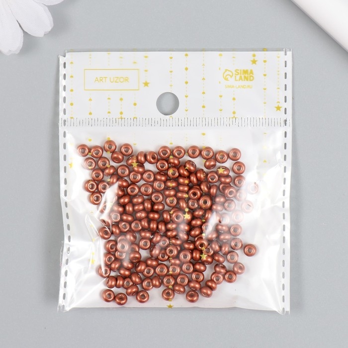 Бисер стекло 6/0 "Металлик. Медь" 10 гр