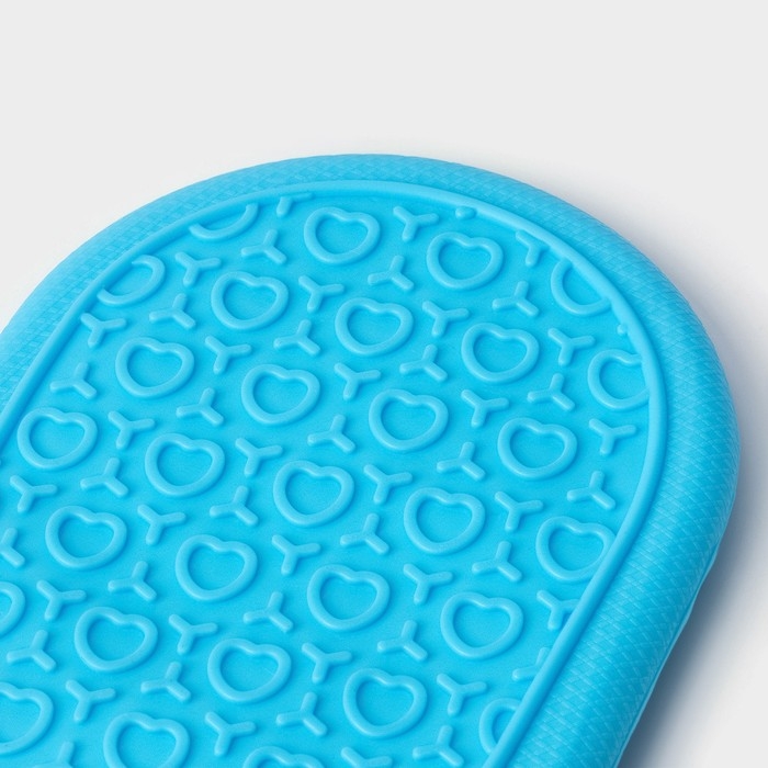 Рукавица для горячего Доляна &laquo;Профи&raquo;, силикон, 22&times;19 см, цвет голубой