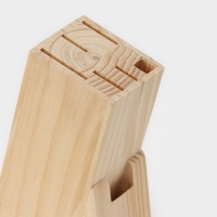 Набор ножей кухонных на подставке Доляна &laquo;Кронос&raquo;, 7 предметов: 5 ножей, мусат и ножницы, цвет чёрный