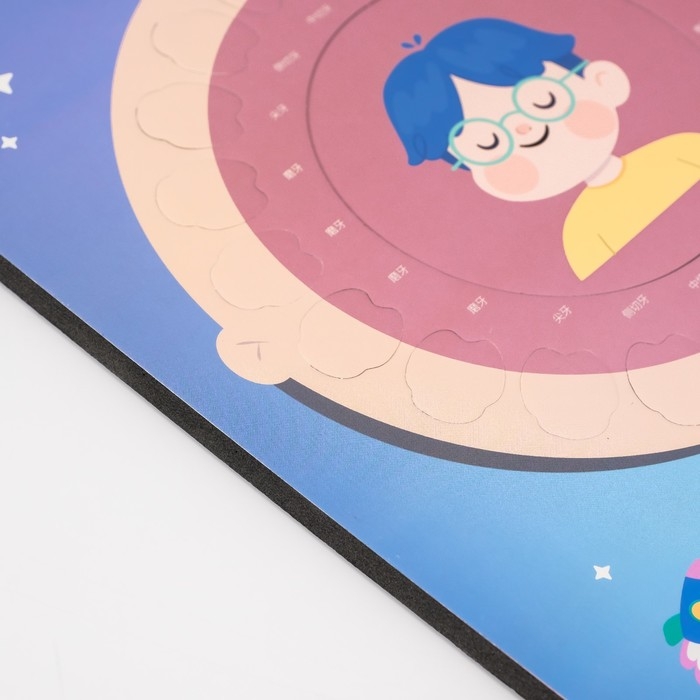 Фоторамка пластик 9х9 см "Молочные зубики" голубая 2х23х27 см