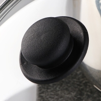 Крышка стеклянная для сковороды и кастрюли &laquo;Доляна&raquo;, d=24 см, нержавеющий обод, пластиковая ручка