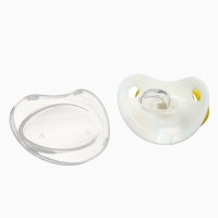 Набор: Соска - пустышка с держателем &laquo;Цветы&raquo;, ортодонтическая, +6 мес, цвет желтый