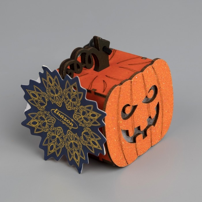 Светодиодная подвеска &laquo;Фонарь Джека&raquo; 8 &times; 5.5 &times; 5 см, пластик, батарейки LR1130х3 (в комплекте), свечение тёплое белое