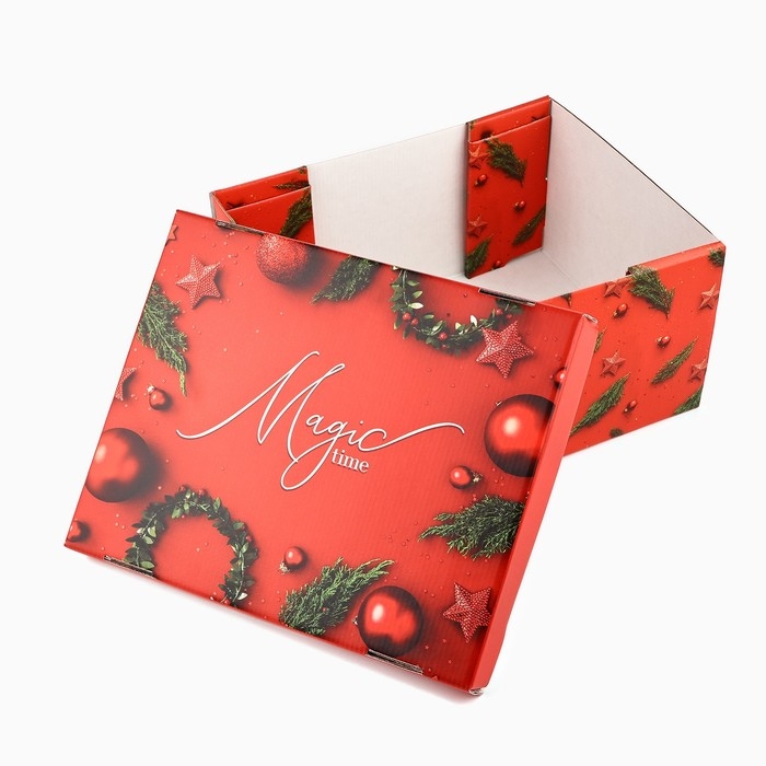 Коробка подарочная новогодняя складная &laquo;Magic time&raquo;, 30 х 24.5 х 15 см, Новый год