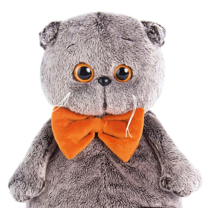 Мягкая игрушка &laquo;Басик&raquo; в рыжем бархатном банте, 22 см