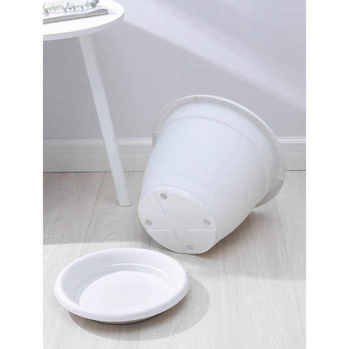 Горшок с поддоном &laquo;Борнео&raquo;, 25,8 л, цвет мраморный