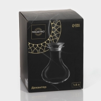 Декантер стеклянный с металлической крышкой Magistro &laquo;Богема&raquo;, 1,5 л, 15,5&times;20,5 см