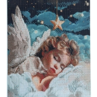 Алмазная мозаика с полным заполнением на холсте с подрамником &laquo;Ангел&raquo;, 30 х 40 см