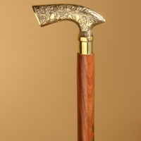 Трость деревянная, шишам, латунь 94 см