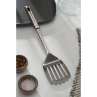 Лопатка из нержавеющей стали перфорированная Доляна &laquo;Стандарт&raquo;, длина 33,5 см, с отверстиями