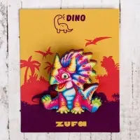 Деревянный значок &laquo;Трицератопс&raquo;