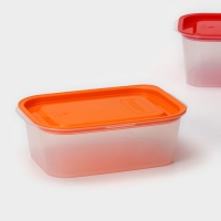 Набор пищевых контейнеров с паровыпуском, 2 шт: 1,1 л, 1,25 л, цвет микс