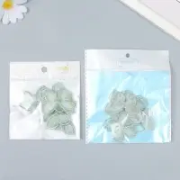 Декор для творчества текстиль вышивка "Бабочка зелёная" двойные крылья 3,7х5 см