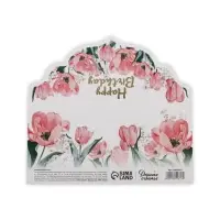 Конверт для денег &laquo;С днём рождения&raquo;, акварельный картон, тиснение, конгрев 19 х 9 см