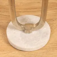 Подсвечник "Эллипс" 10х10х30 см, d 7,5 см, алюминий, мрамор