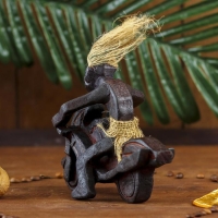 Сувенир &laquo;Абориген на байке&raquo;, 8&times;18&times;14 см, дерево