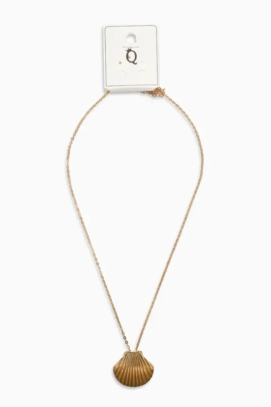 Кулон "Ракушка" вонголе, цвет золото 50+удл