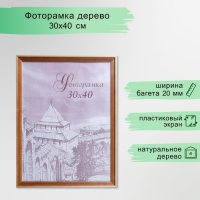 Фоторамка для фото 30&times;40 см Bountiful, сосна, (пластиковый экран)