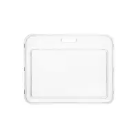 Бейдж горизонтальный, внешний 103&times;80 мм, внутренний 85&times;54 мм, пластик прозрачный