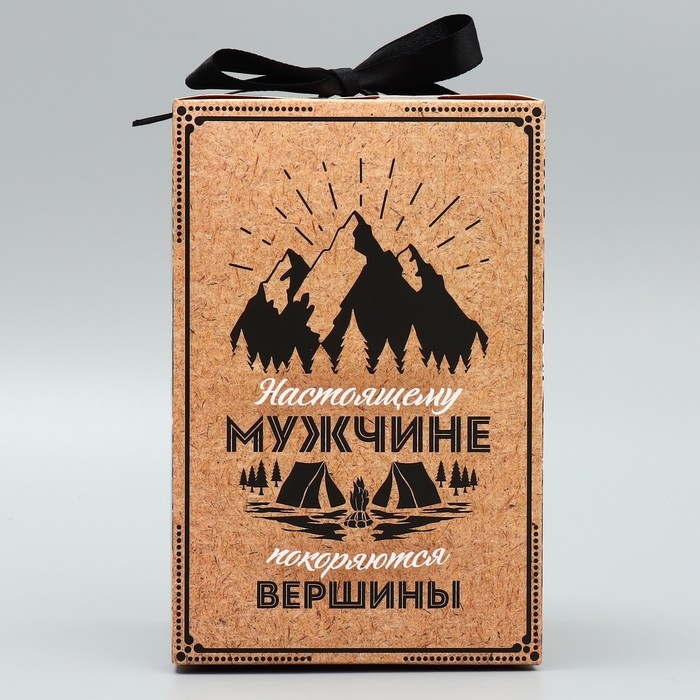 Коробка подарочная складная, упаковка, &laquo;Настоящему мужчине&raquo;, 12 х 18 х 12 см