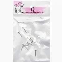 Швензы &laquo;Гвоздики&raquo; для изготовления пусет, 4 мм (набор 5пар), цвет серебро