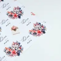 Бумага упаковочная крафтовая белая &laquo;Послание для тебя&raquo;, 50 x 70 см