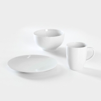 Набор фарфоровый для завтрака &laquo;Бельё&raquo;, 3 предмета