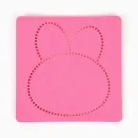 Вышивка по фетру "Зайка", 20,5*20,5 см, цвет розовый