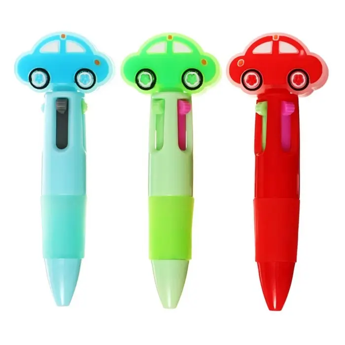 Ручка шариковая автоматическая 4-х цветная, мини, "Машина", МИКС