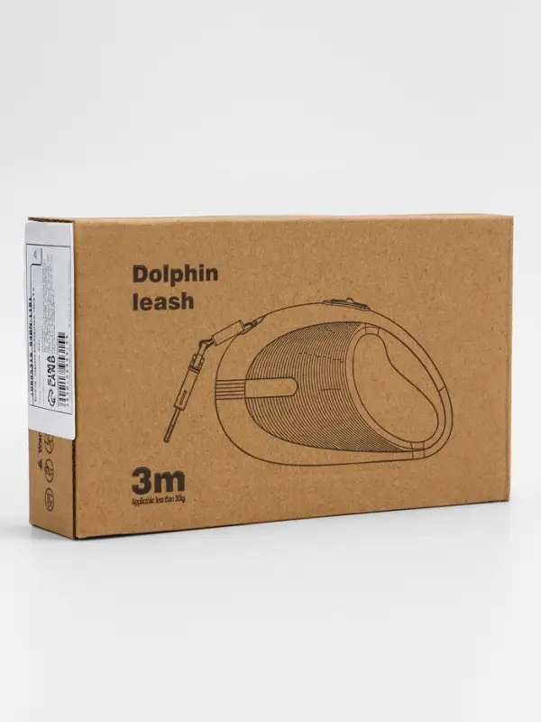 Рулетка - поводок для собак, лента 3 метра, голубая